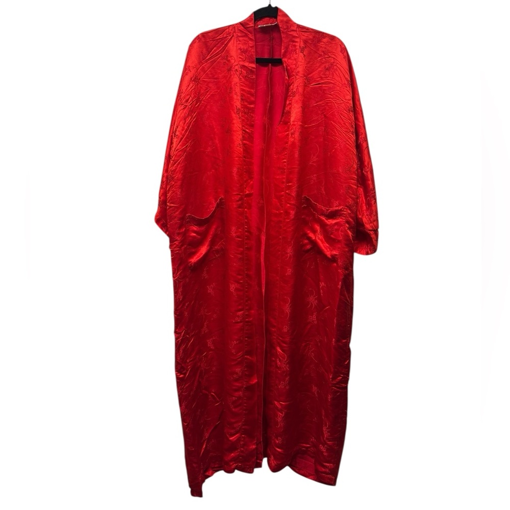 Jade Red Satin Robe